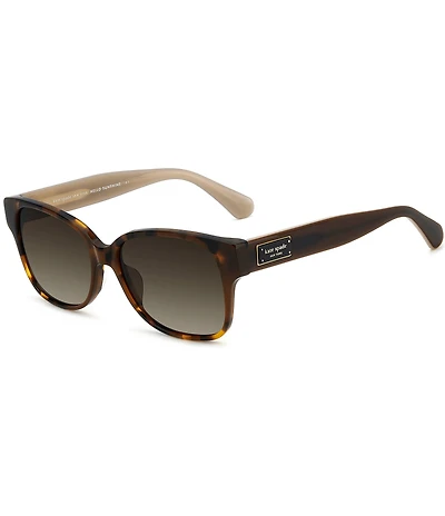 kate spade new york Women's Trulee 55mm Tortoise Square Sunglasses