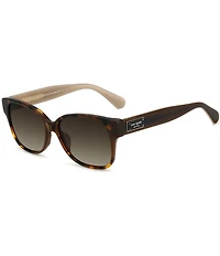 kate spade new york Women's Trulee 55mm Tortoise Square Sunglasses