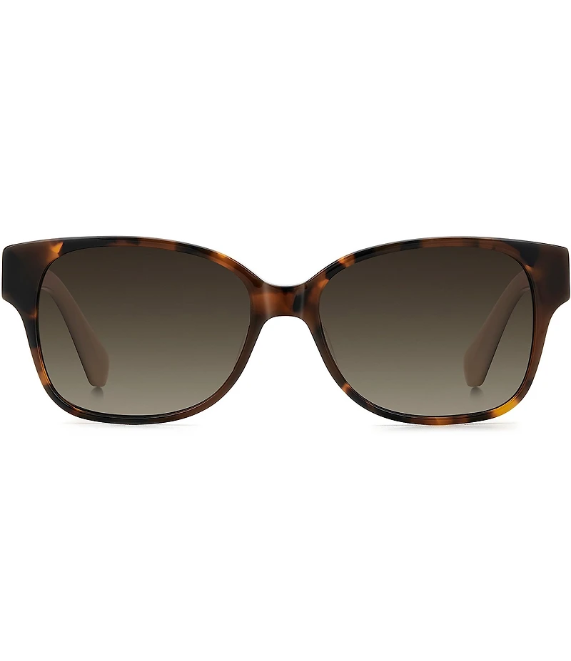 kate spade new york Women's Trulee 55mm Tortoise Square Sunglasses