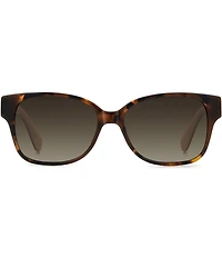 kate spade new york Women's Trulee 55mm Tortoise Square Sunglasses