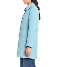 kate spade new york Wool Blend Point Collar Long Sleeve Single Breasted Coat