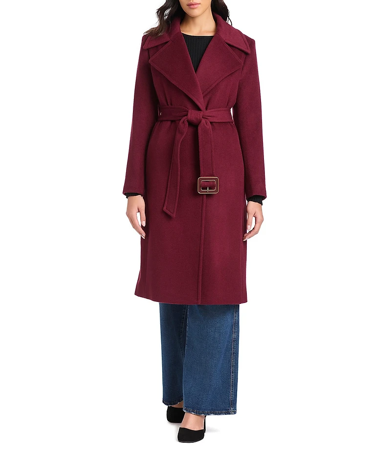 kate spade new york Wool Cashmere Notch Collar Belted Trench Coat