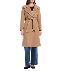 kate spade new york Wool Cashmere Notch Collar Belted Trench Coat