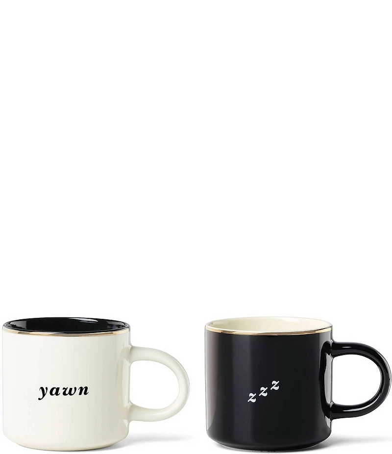 kate spade new york Yawn & ZZZ Mugs, Set of 2
