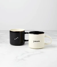 kate spade new york Yawn & ZZZ Mugs, Set of 2