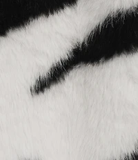 Katherine Kelly Faux Fur Zebra Pattern Coat