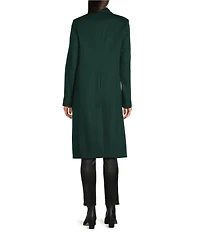 Katherine Kelly Pure Wool Notch Collar Double Breasted Button Front Coat