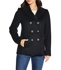 Katherine Kelly Wool Notch Collar Peacoat