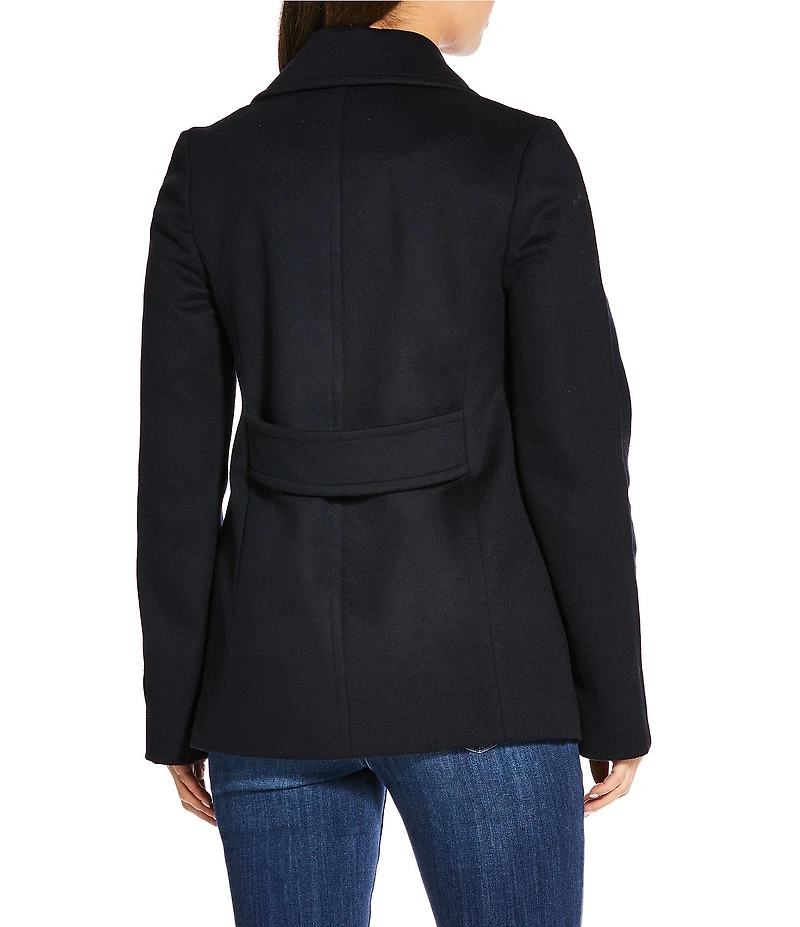 Katherine Kelly Wool Notch Collar Peacoat