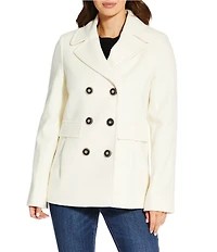 Katherine Kelly Wool Notch Collar Peacoat