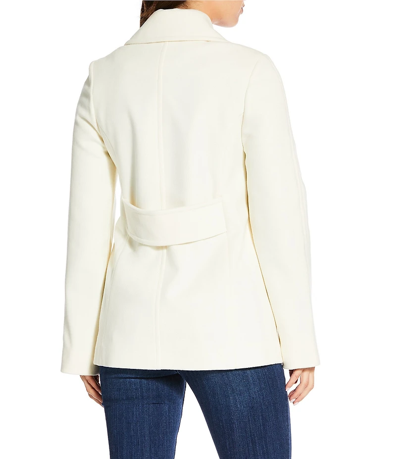 Katherine Kelly Wool Notch Collar Peacoat