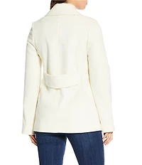 Katherine Kelly Wool Notch Collar Peacoat