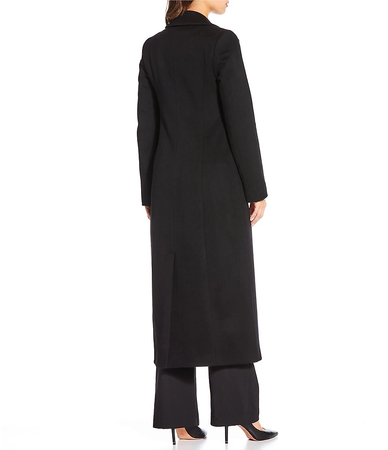 Katherine Kelly Pure Wool One Button Notch Collar Coat