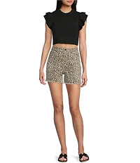 KatieJNYC Crew Neck Isla Ruffle Sleeve Top