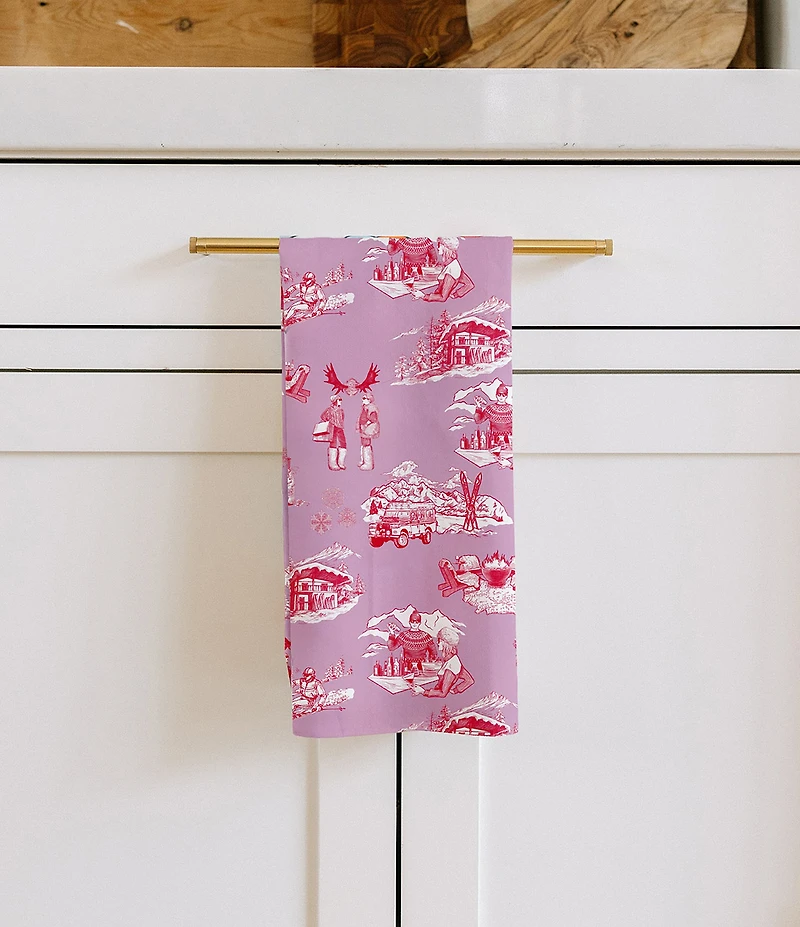 Katie Kime Apres Ski Toile Tea Towel Set