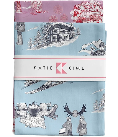 Katie Kime Apres Ski Toile Tea Towel Set