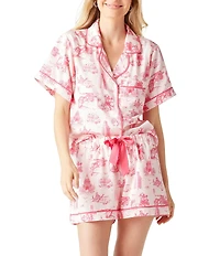 Katie Kime Austin Toile Woven Shorty Pajama Set