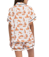 Katie Kime Austin Toile Woven Shorty Pajama Set