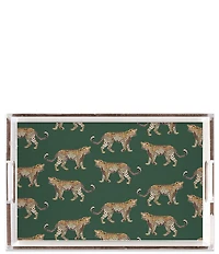 Katie Kime Cheetahs Rectangle Lucite Tray