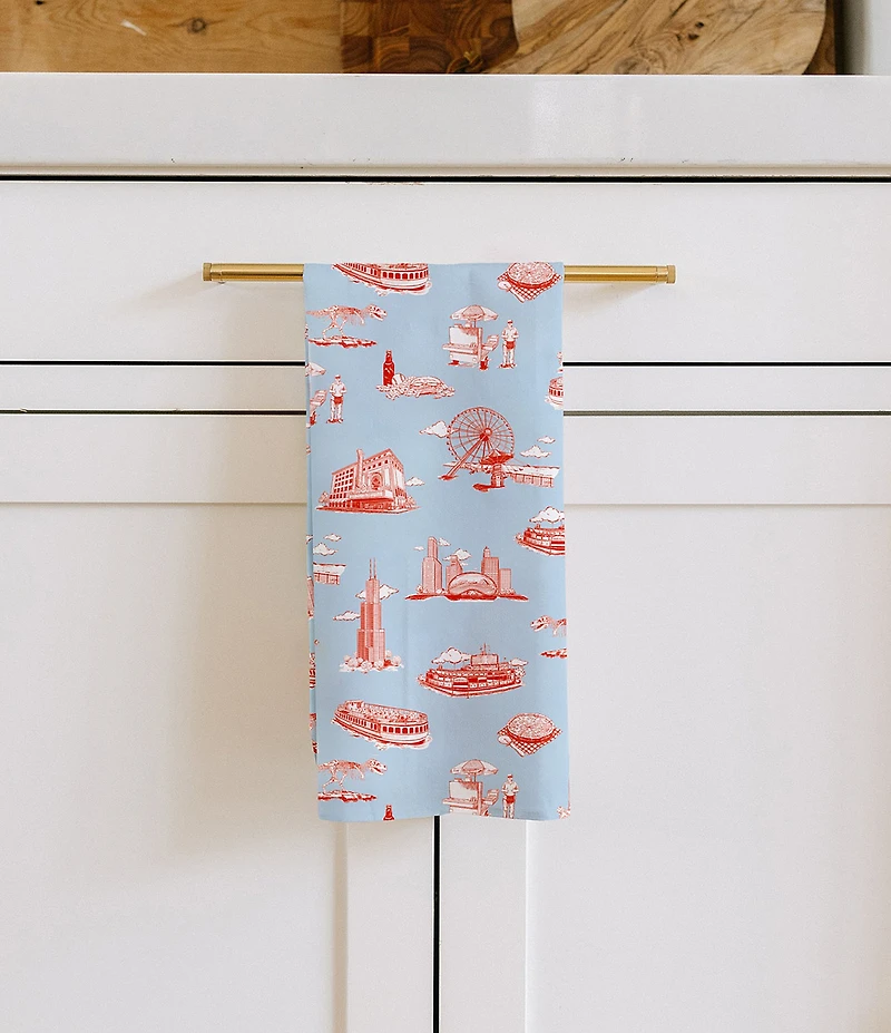 Katie Kime Chicago Toile Tea Towel Set