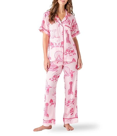 Katie Kime Dallas Toile Woven Pant Pajama Set