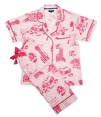 Katie Kime Dallas Toile Woven Pant Pajama Set