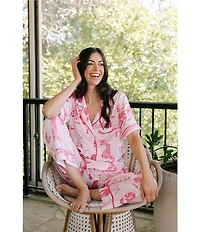 Katie Kime Dallas Toile Woven Pant Pajama Set