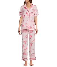 Katie Kime Dallas Toile Woven Pant Pajama Set