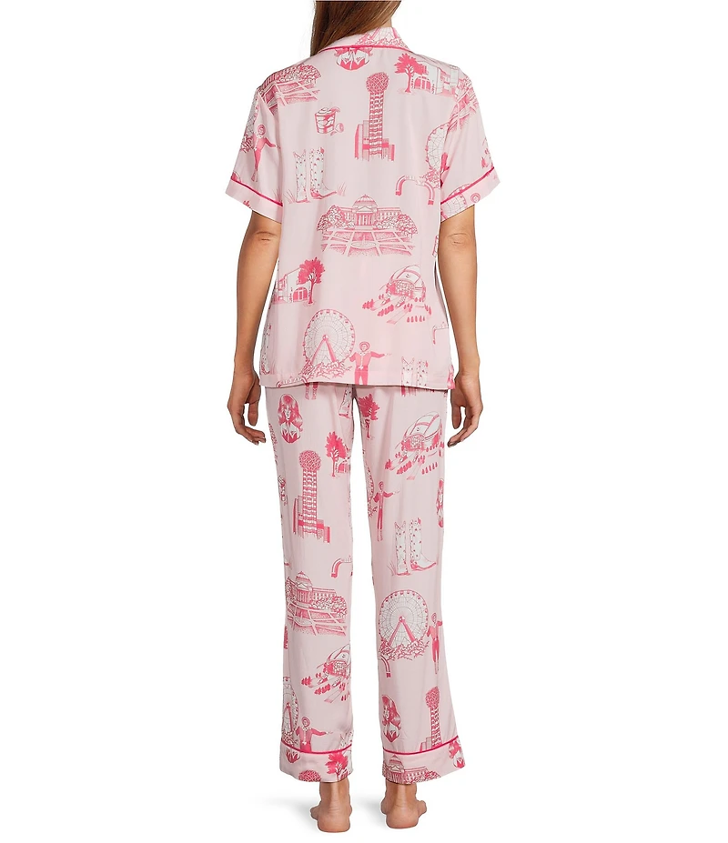 Katie Kime Dallas Toile Woven Pant Pajama Set