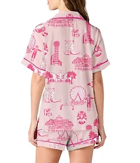 Katie Kime Dallas Toile Woven Shorty Pajama Set