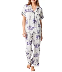 Katie Kime Fort Worth Toile Woven Pajama Pant Set