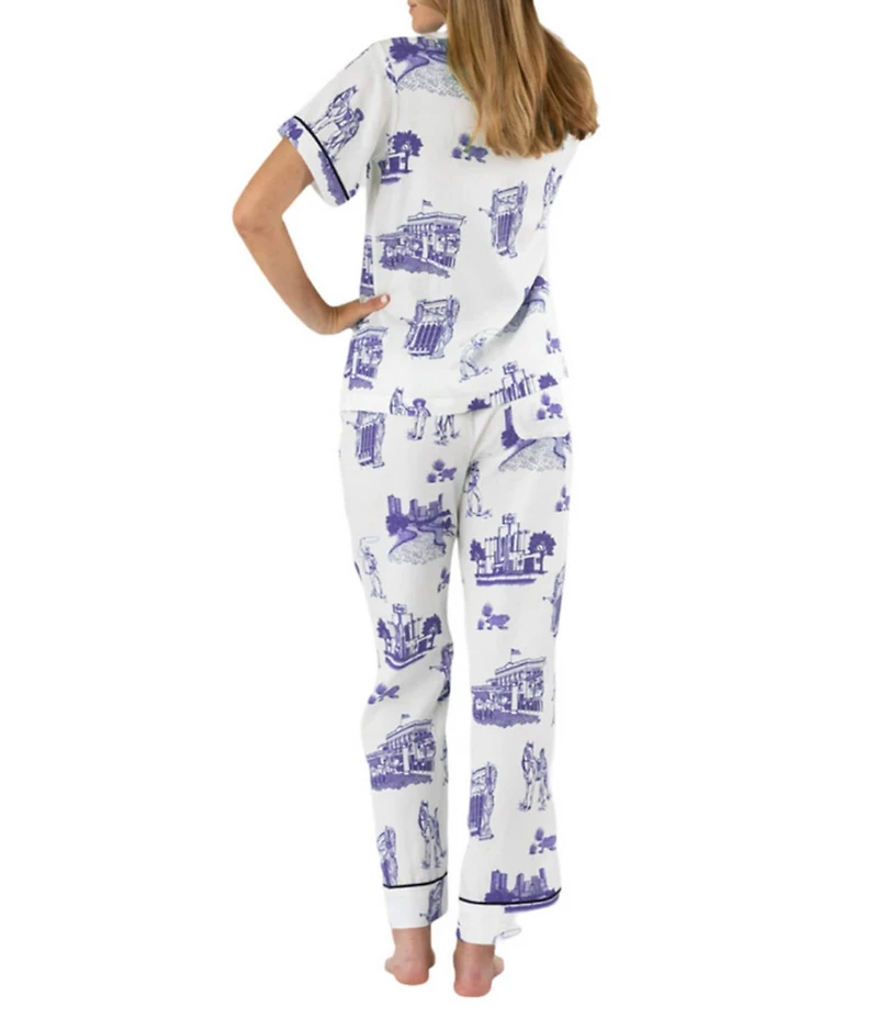 Katie Kime Fort Worth Toile Woven Pajama Pant Set