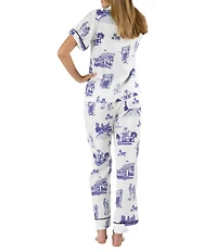 Katie Kime Fort Worth Toile Woven Pajama Pant Set