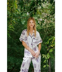 Katie Kime Fort Worth Toile Woven Pajama Pant Set