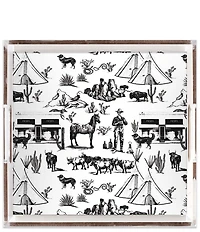 Katie Kime Marfa Toile Square Lucite Tray