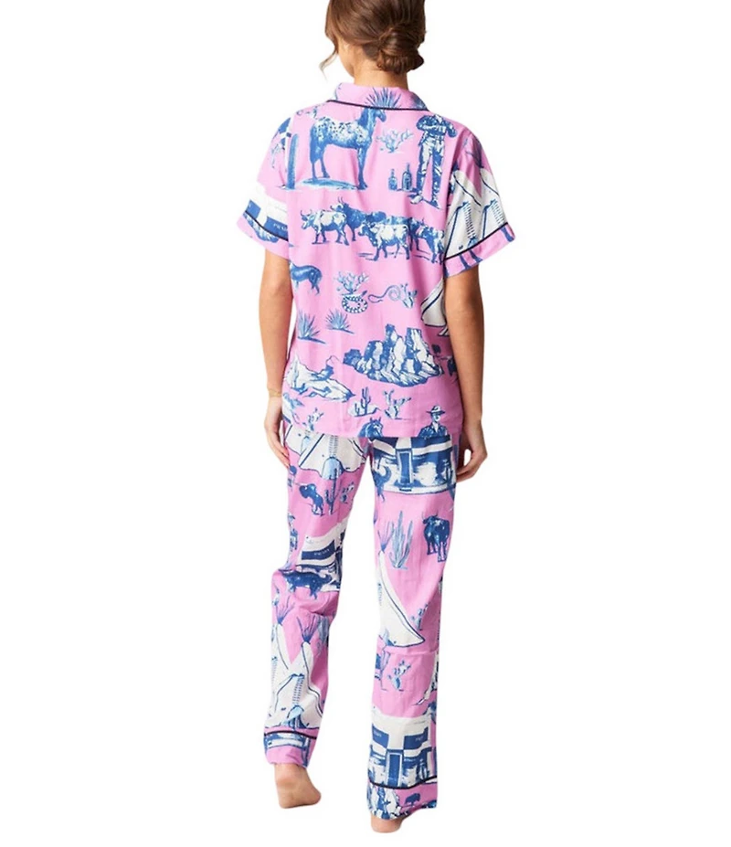 Katie Kime Marfa Toile Woven Pant Pajama Set