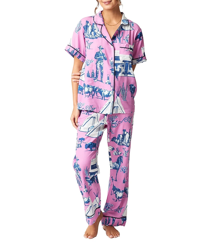 Katie Kime Marfa Toile Woven Pant Pajama Set