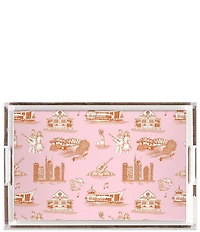 Katie Kime Nashville Toile Rectangle Lucite Tray