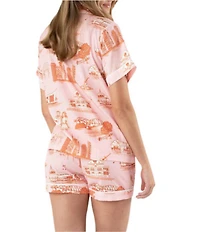 Katie Kime Nashville Toile Woven Shorty Pajama Set