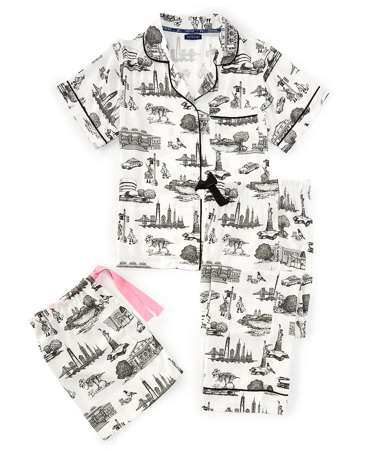 Katie Kime New York Toile Woven Pajama Pant Set