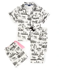 Katie Kime New York Toile Woven Pajama Pant Set