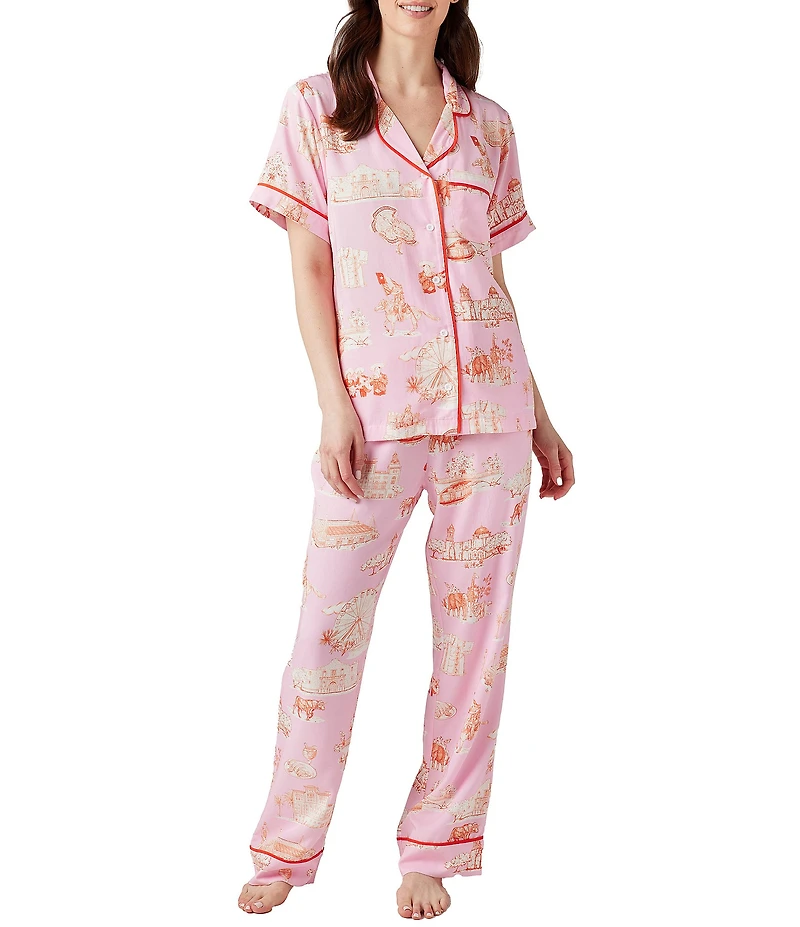 Katie Kime San Antonio Toile Woven Pajama Pant Set
