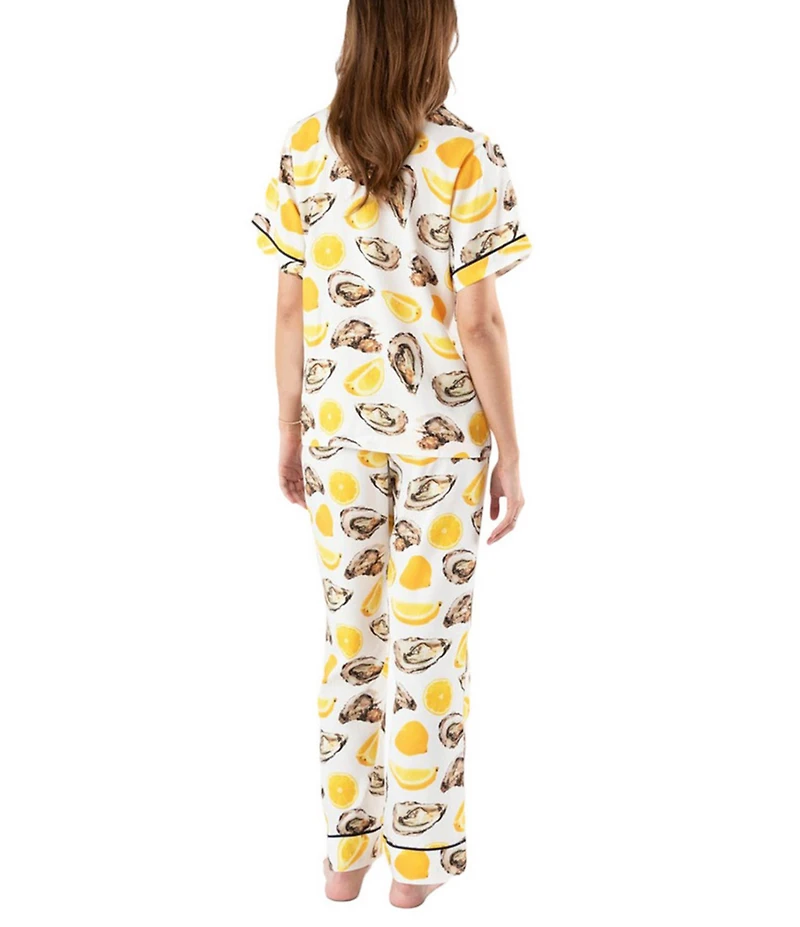Katie Kime World Is Your Oyster Woven Pajama Pant Set