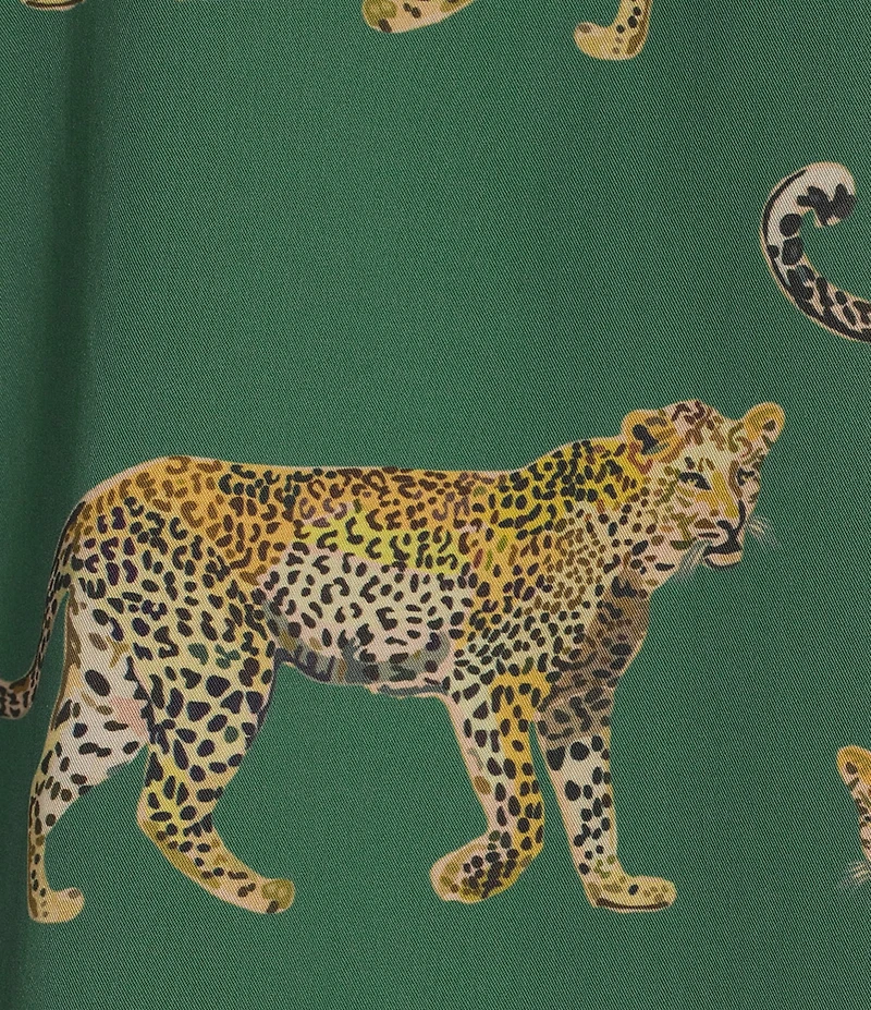 Katie Kime Woven Cheetah Print Shorty Pajama Set