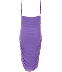 KatieJNYC Big Girls Abby Mesh Ruched Bodycon Dress