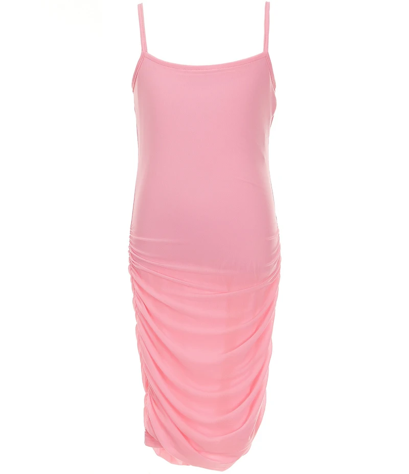 KatieJNYC Big Girls Abby Mesh Ruched Bodycon Dress