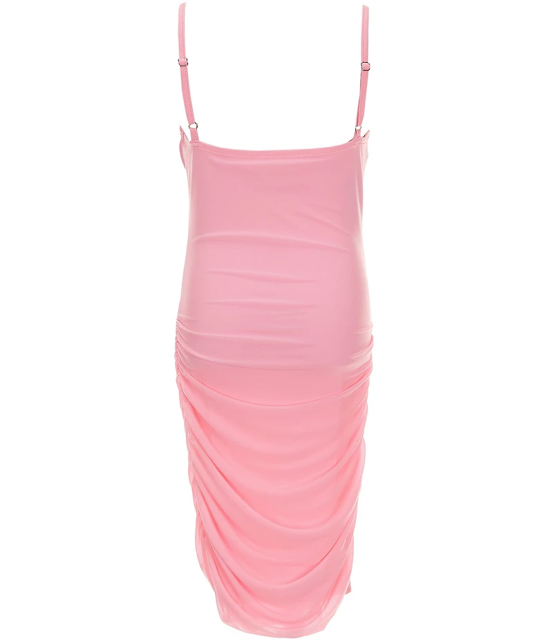 KatieJNYC Big Girls Abby Mesh Ruched Bodycon Dress