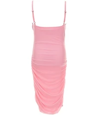 KatieJNYC Big Girls Abby Mesh Ruched Bodycon Dress