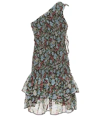 KatieJNYC Big Girls Clara One-Shoulder Floral Sheath Dress