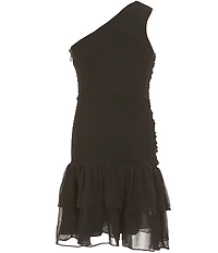 KatieJNYC Big Girls Clara One-Shoulder Solid Sheath Dress